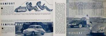 Auto-Union 1000 Coupe de Luxe Modelprogram 1964 Carbrochure (6925)